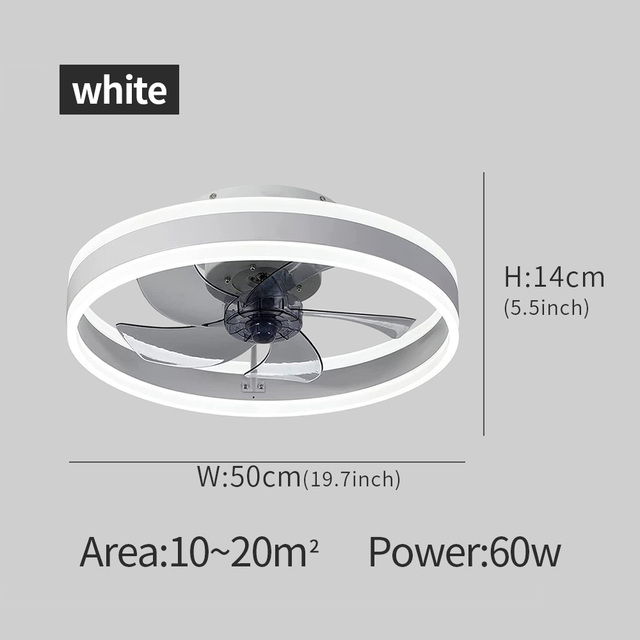 Smart LED Quiet Ceiling Fan Light 6-Speed