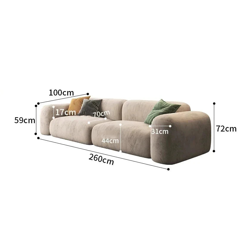 Lazy De Estar Longue Wide Sofa - GraffitiWallArt