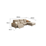 Italian Leather Sectional Sofa Set with Recliner - GraffitiWallArt