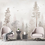 3D Nostalgic Forest Bird Wallpaper for Home Wall Decor