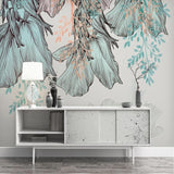 3D Leaves Design Theme: Tropical Wallpaper Murals