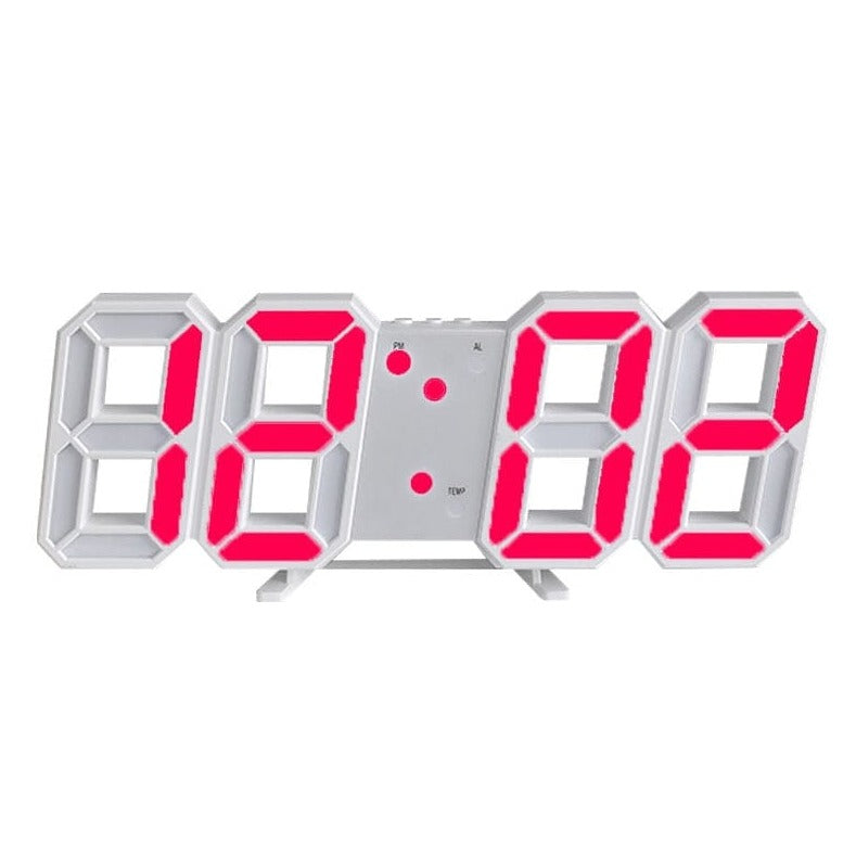 Horloge murale numérique LED 3D : design innovant et élégant.