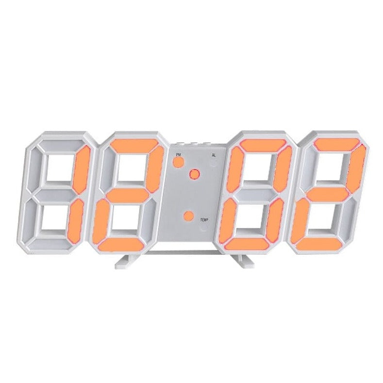 Horloge murale numérique LED 3D : design innovant et élégant.