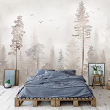 3D Nostalgic Forest Bird Wallpaper for Home Wall Decor