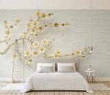 Papier peint mural fleurs d'arbres 3D - Transformez vos murs