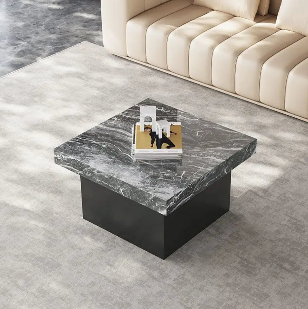 Marble square luxury stone coffee table - GraffitiWallArt