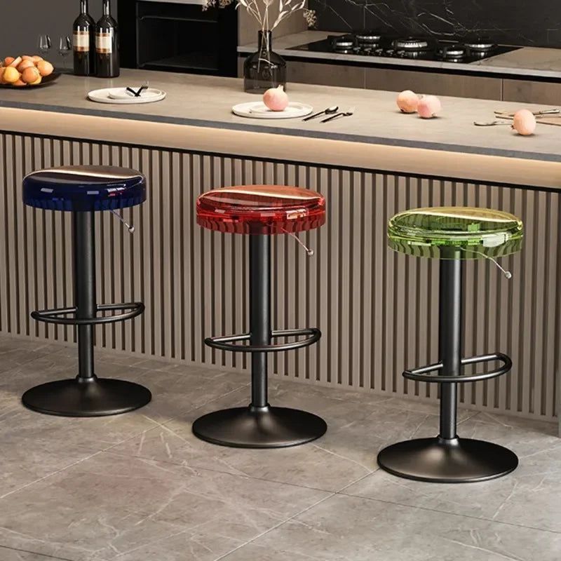 Tabouret de bar de comptoir d'îlot de cuisine haut de gamme en acrylique