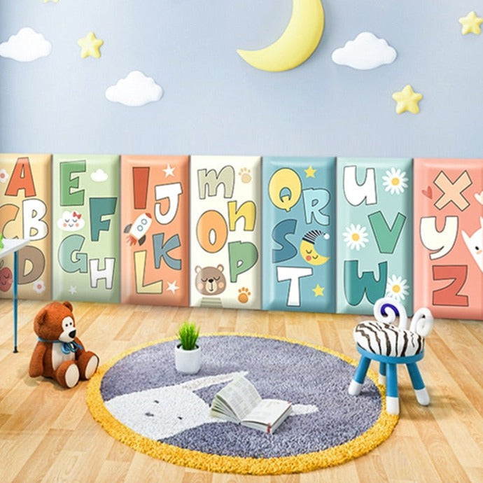 Adorable Alphabet Kids Wall Padded Safety Cushions