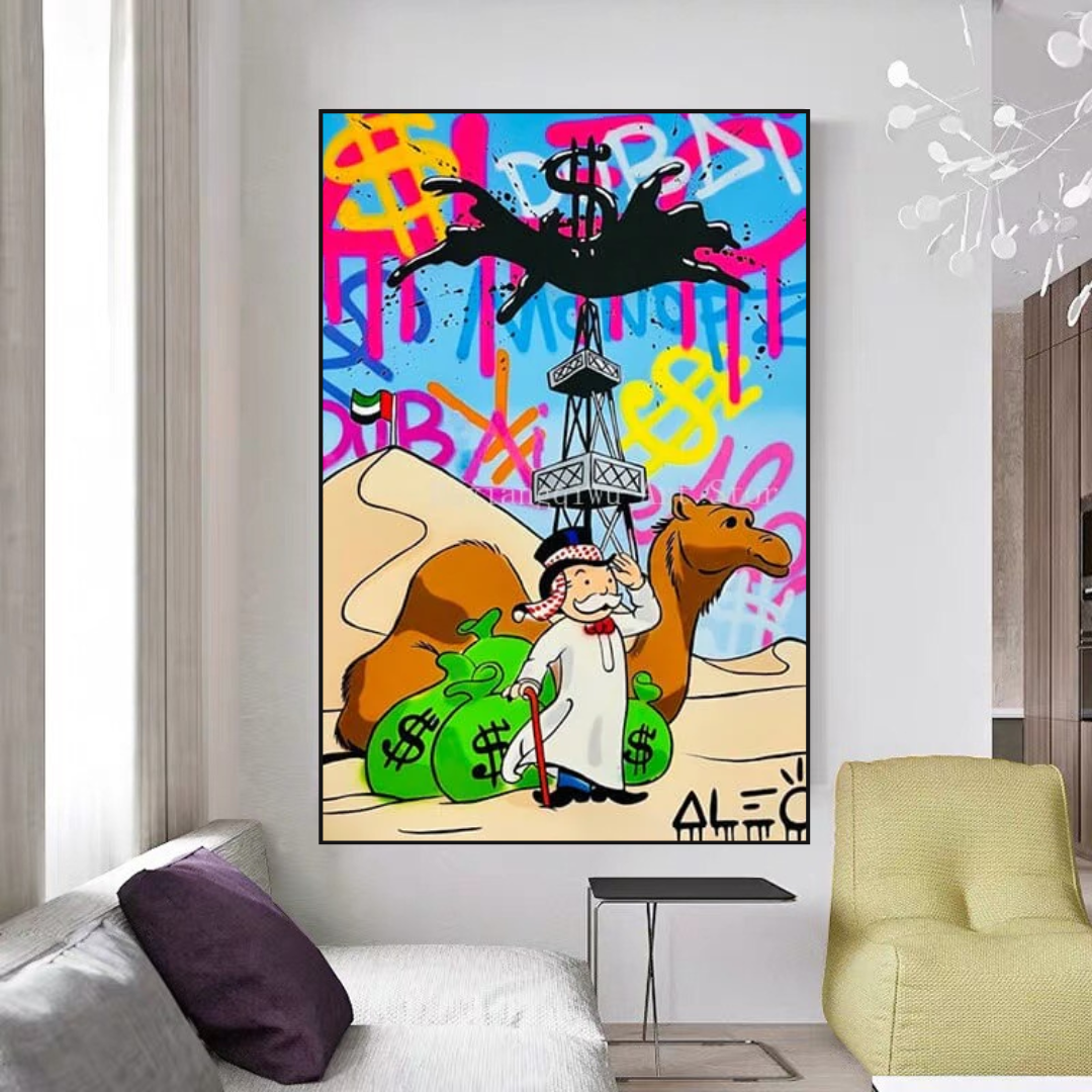 Alec Monopoly Art: Discover Oil Millionaire