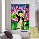 Alec Monopoly Eiffel Tower Canvas Print