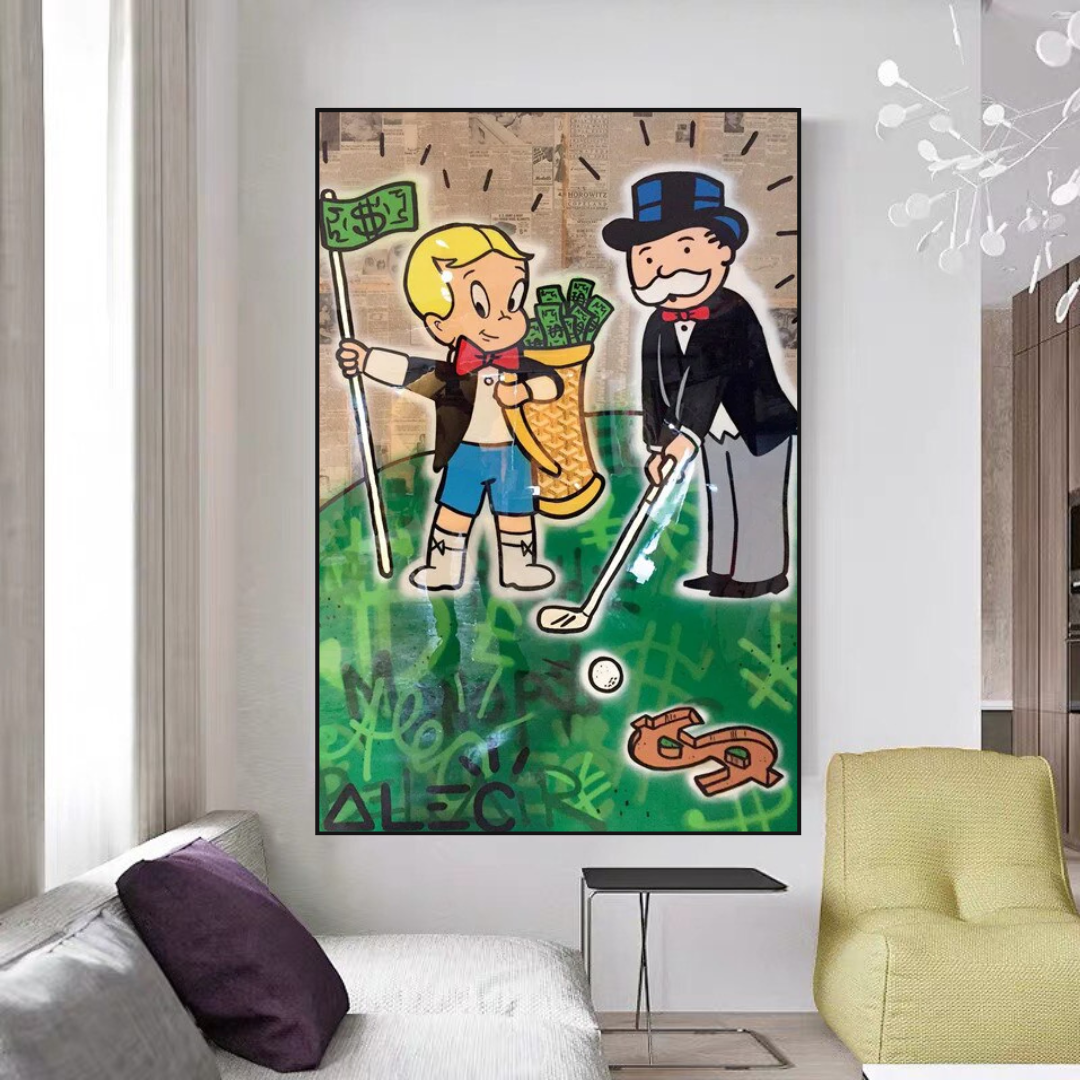 Alec Monopoly Go yard Golf Canvas Print