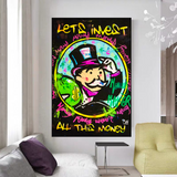 Alec Monopoly Money Art | Lets Invest all Wall Art