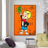 Alec Monopoly Richie Rich Money Man Canvas Print