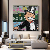 Alec Monopoly Rolex Money Man Canvas Print