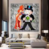 Alec Monopoly Super Man Toile Art - MoneyPower