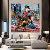 Alec Monopoly Wall Street Toile Art - Forex Money Power