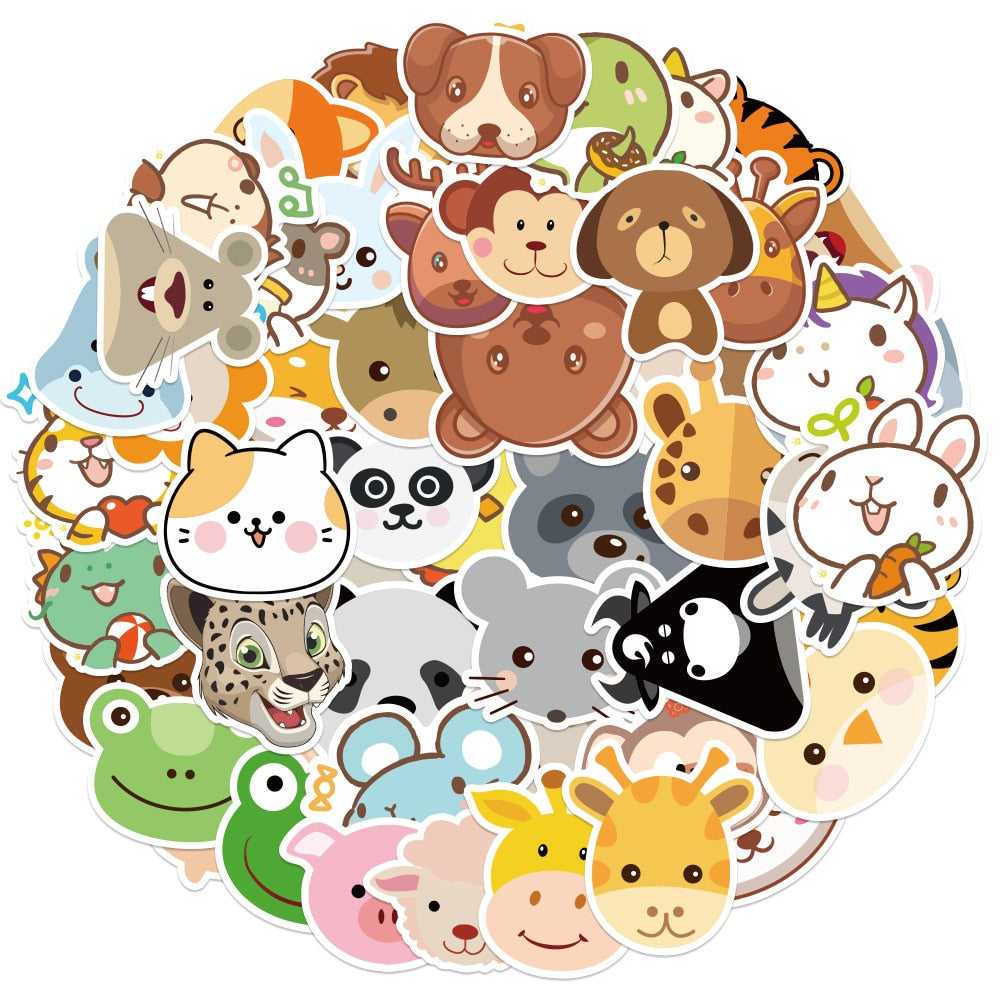 Cute Animal Avatar Stickers Pack | Famous Bundle Stickers | Waterproof Bundle Stickers