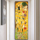 Artist Gustav Klimt kiss Canvas Wall Art