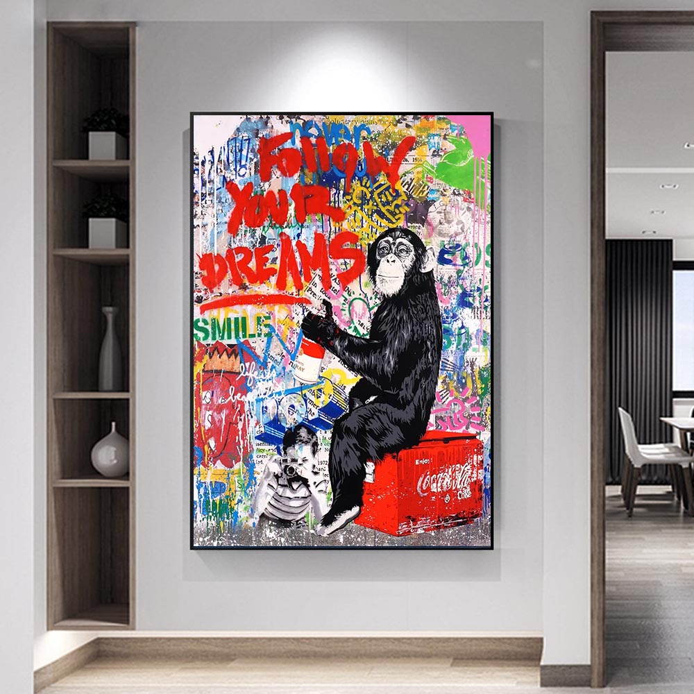 Mr Brainwash Monkey: Authentic Art Collectibles