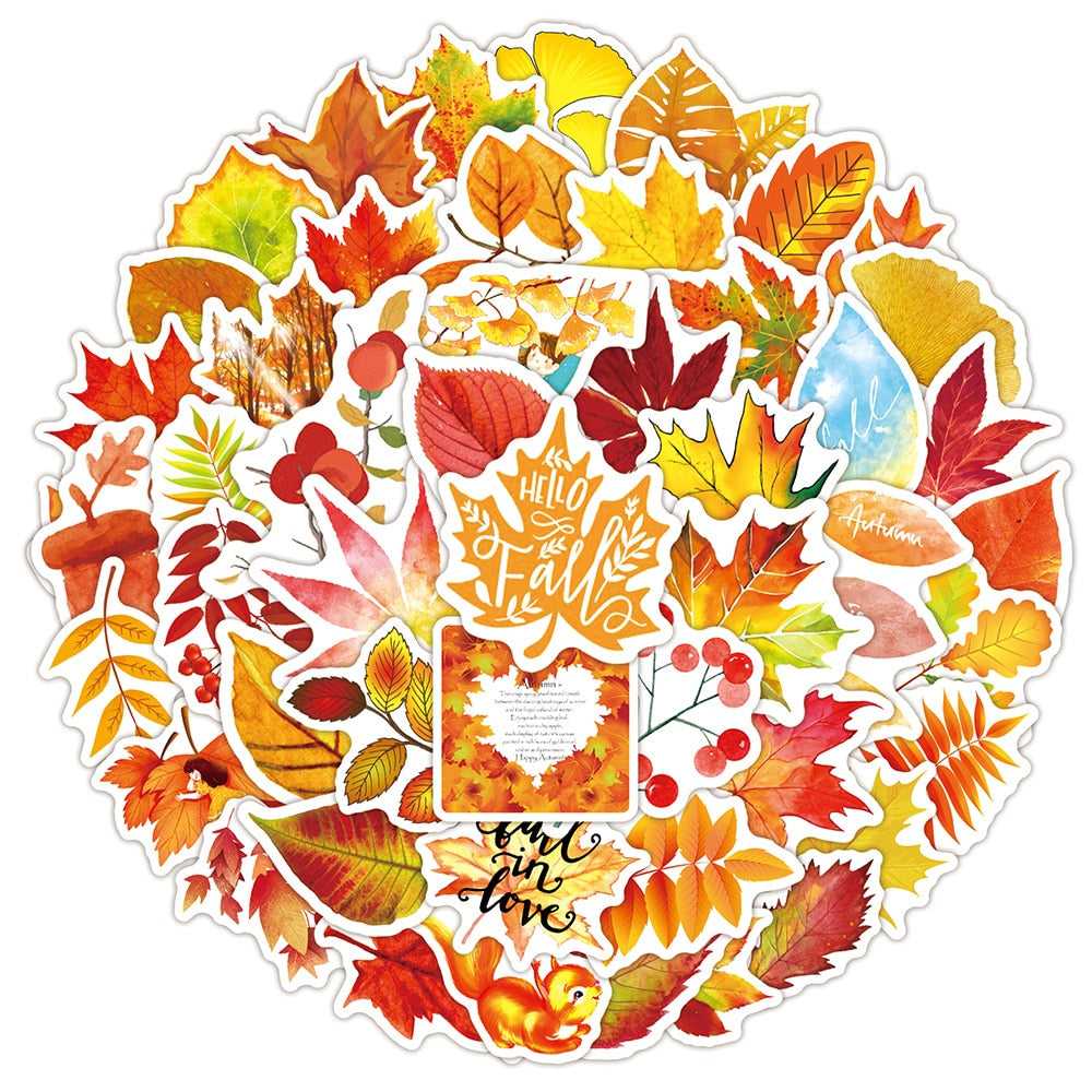 Autumn Maple Leaf Graffiti Stickers