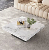 Marble square luxury stone coffee table - GraffitiWallArt