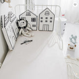 Baby Cot Bumper - Doodle Houses Theme