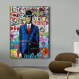 Son of Man Canvas Art - Banksy Limited Edition