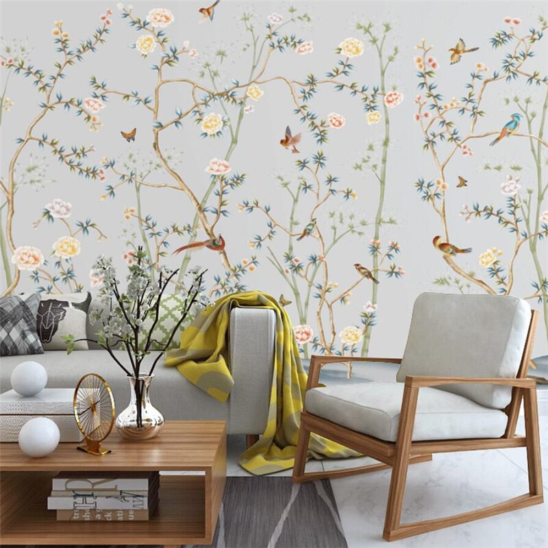 Birds on Tree Wallpaper Mural: Bring Nature Indoors