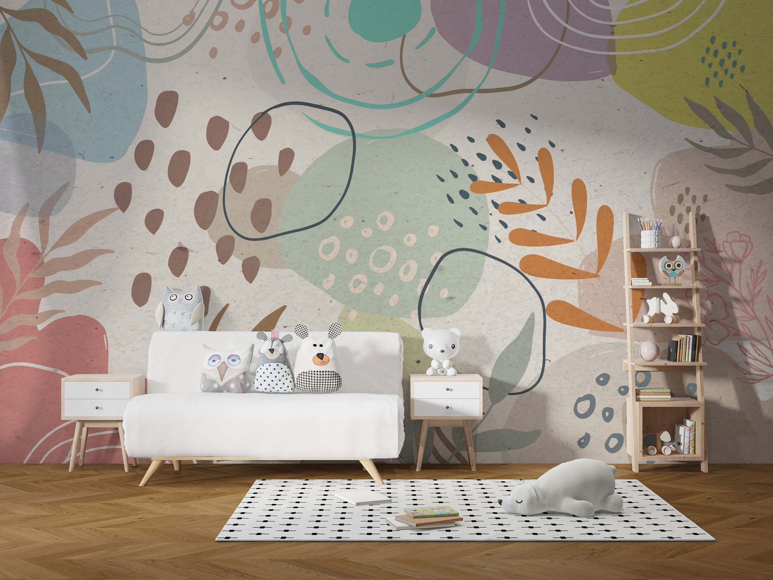 Boho Floral Wallpaper Mural Exquisite Design