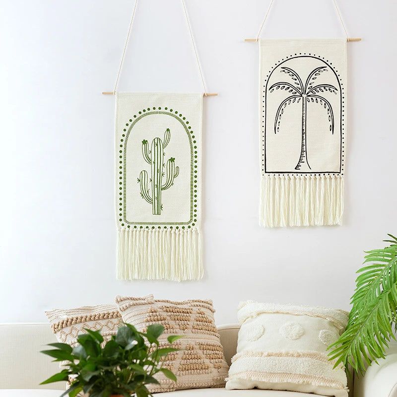 Boho Plant Macrame Hanging Wall Decor