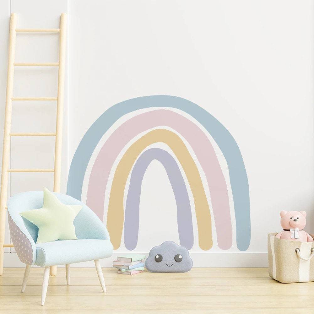 Boho Rainbow Wall Decal: Vibrant and Stylish Décor