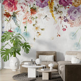 Bright: Floral Wallpaper Mural - Vibrant & Colorful Designs