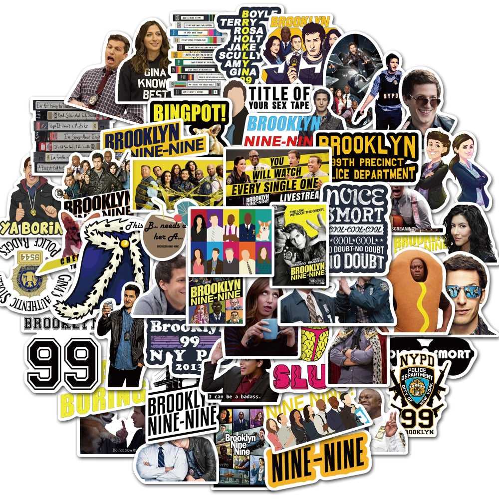 Brooklyn Nine-Nine Stickers Pack | Famous Bundle Stickers | Waterproof Bundle Stickers