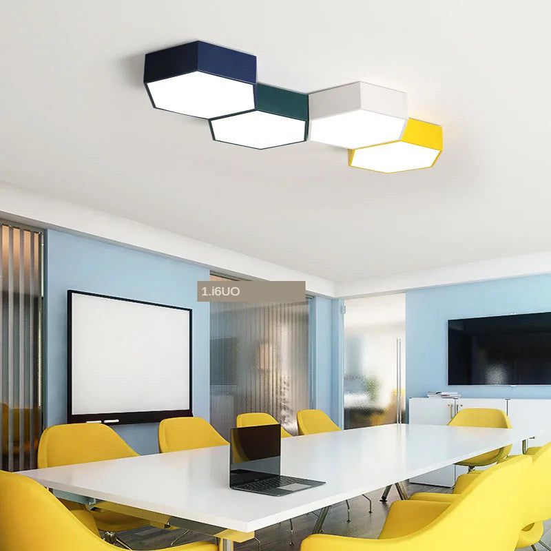 Colourful Honeycomb Ceiling Light