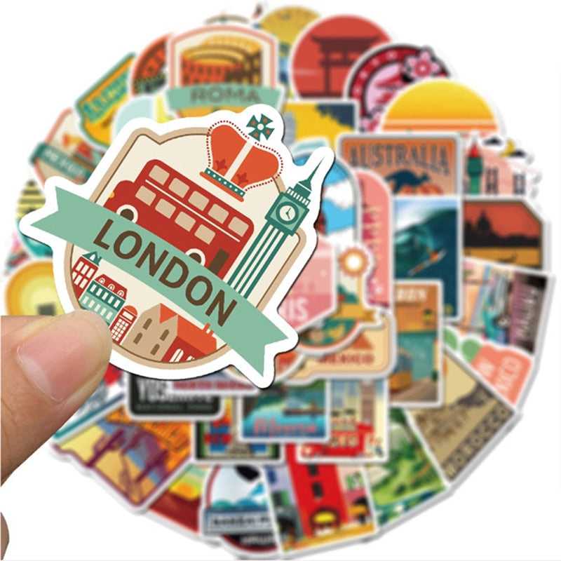 Countries Famous Buildings Stickers Pack Iconic Landmarks