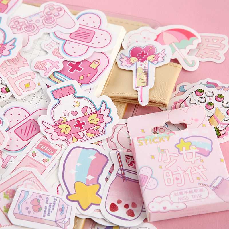 Mohamm Girl Generation Series Cute Boxed Kawaii Stickers Planner Scrapbooking Stationery Japanese Diary Stickers