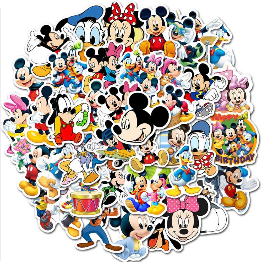 Disney Cute Mickey Mouse and Donald Duck Stickers Pack | Famous Bundle Stickers | Waterproof Bundle Stickers