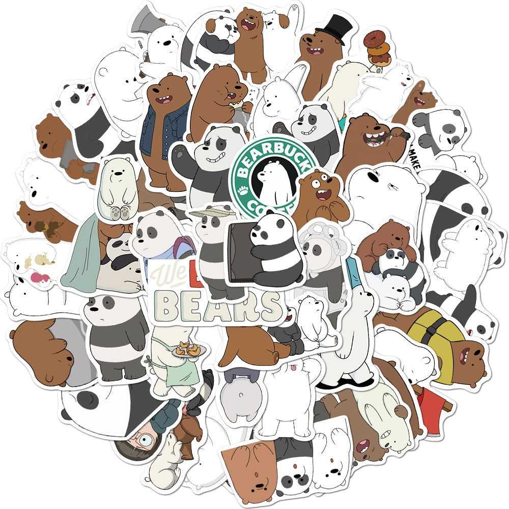 Cute Image Our Naked Bear Graffiti Waterproof Sticker