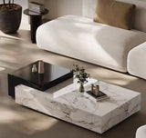 Marble rectangular luxury stone coffee table - GraffitiWallArt