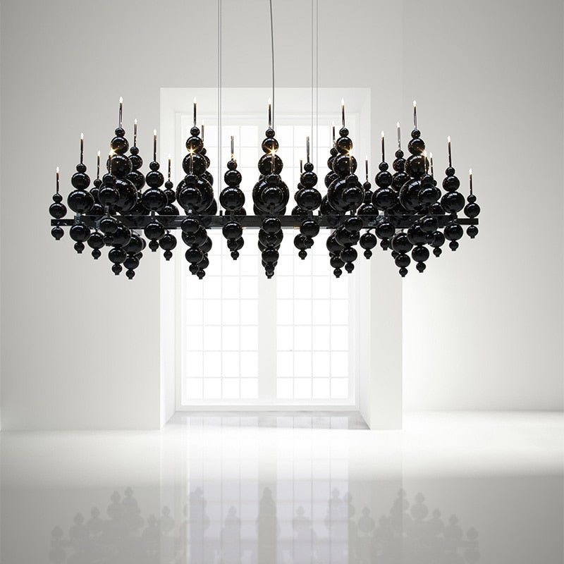 Designer Glass Balls Chandelier: Elegant Lighting Fixture