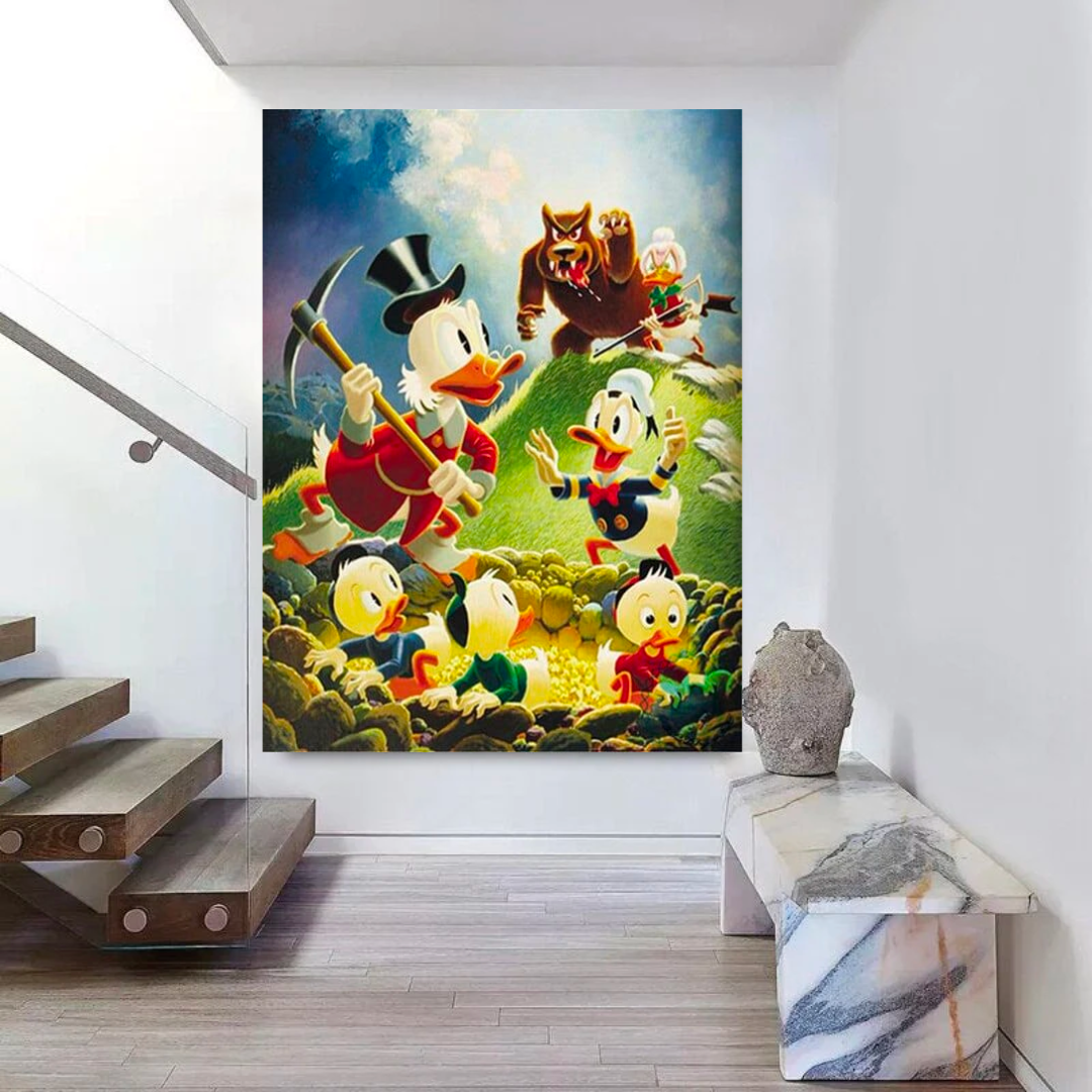 Disney Donald Duck Digging Canvas Wall Art