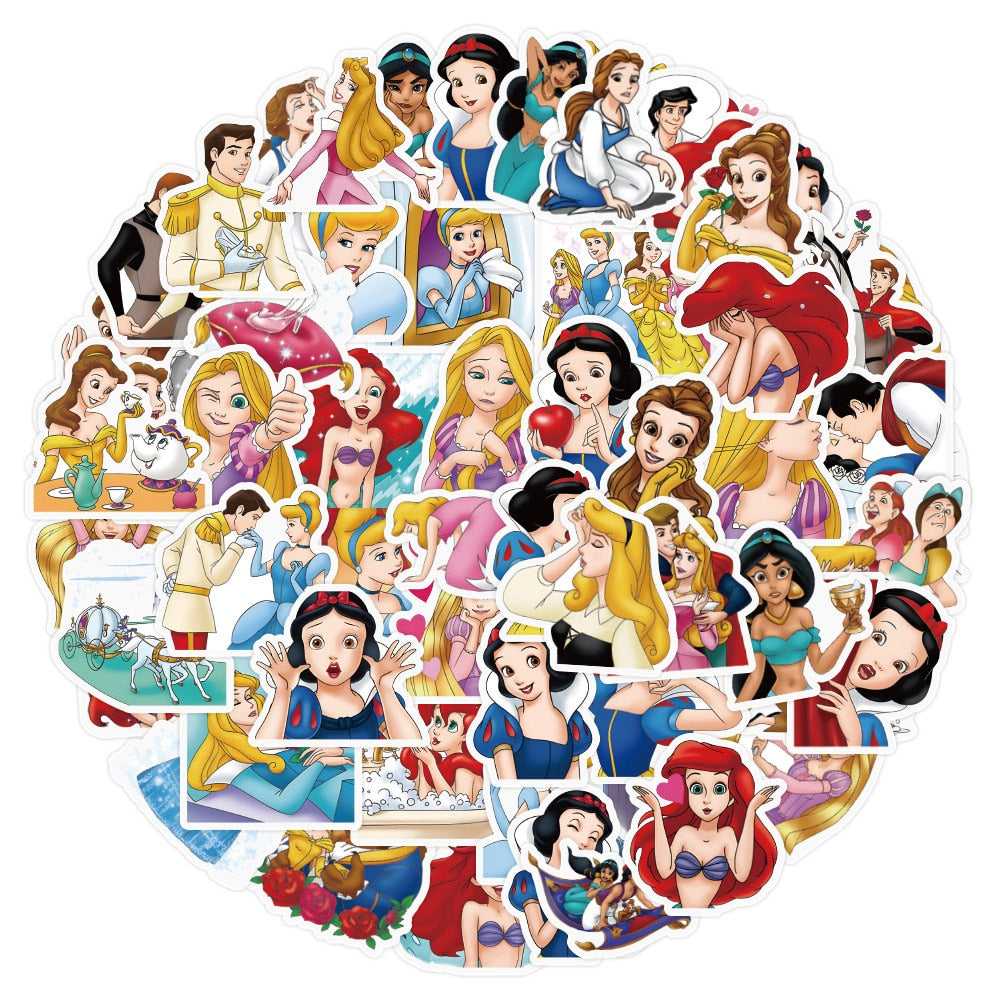 Disney Mix Cute Princess Graffiti Stickers