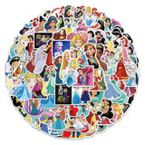 Disney Princess Stickers Frozen Anna/Elsa Cinderella Ariel Cartoon Movie Princess Decals Kids Toy Gift