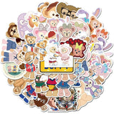 Duffy Bear and Ballet Rabbit Stickers Pack | Famous Bundle Stickers | Waterproof Bundle Stickers