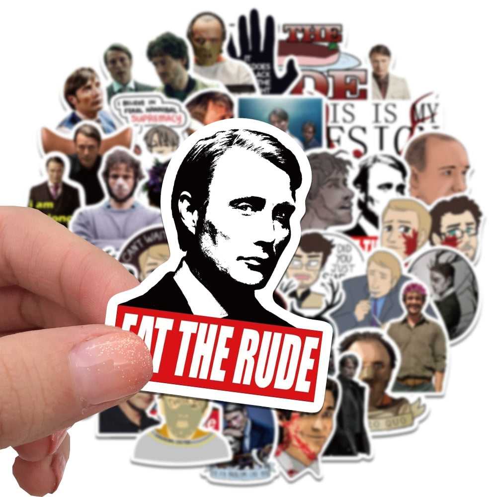 EAT THE RUDE- Hannibal Stickers Pack | Famous Bundle Stickers | Waterproof Bundle Stickers