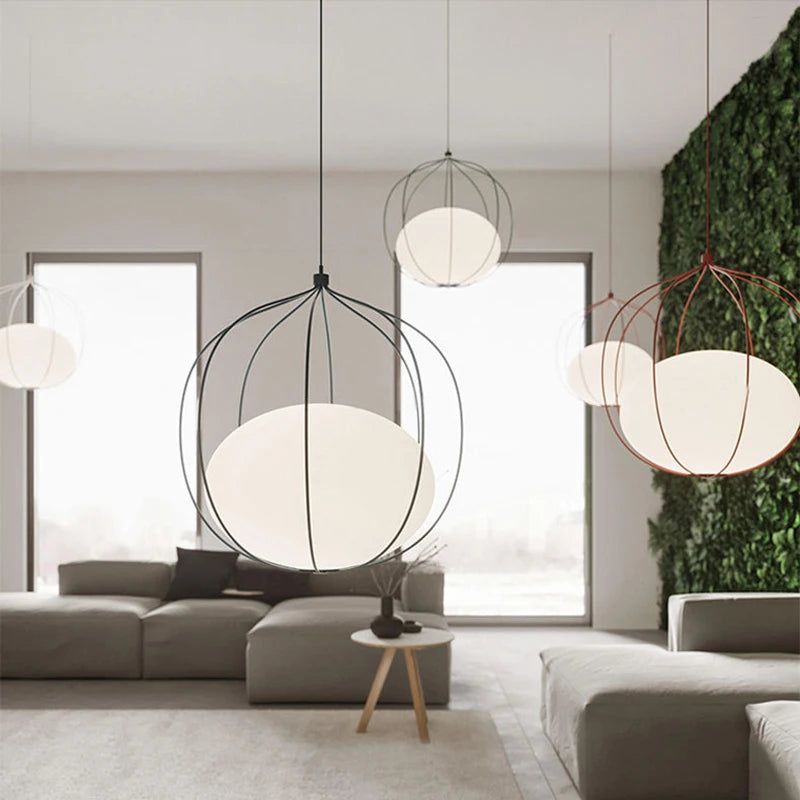 Elevate Your Space with Elegance: Birdcage Hoop Pendant Light