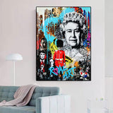 England Queen Elizabeth Canvas Wall Art