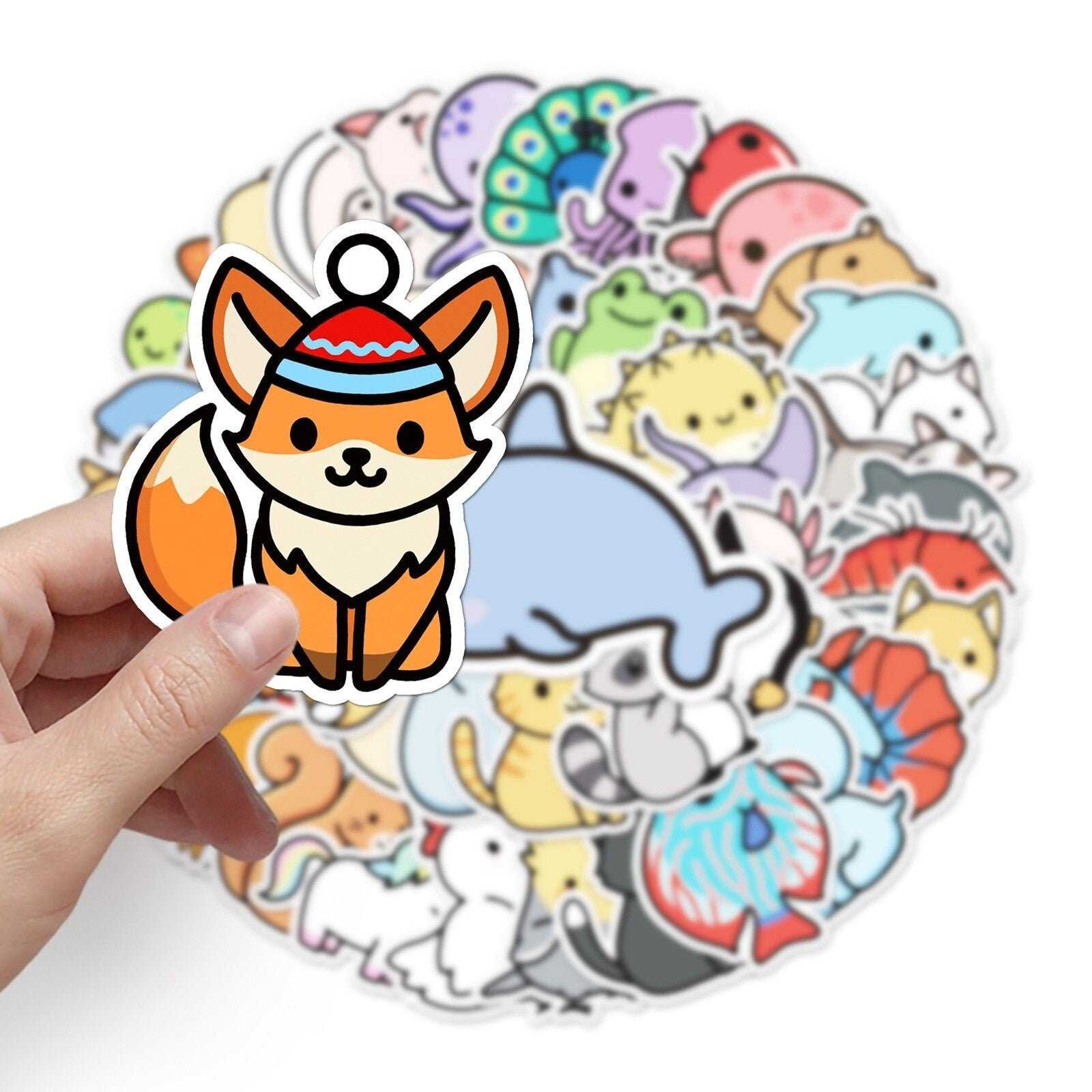 Cartoon Animal Stickers Pack | Famous Bundle Stickers | Waterproof Bundle Stickers