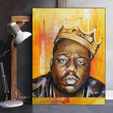 Famous Rapper Singer: Biggie Smalls Poster Canvas Art