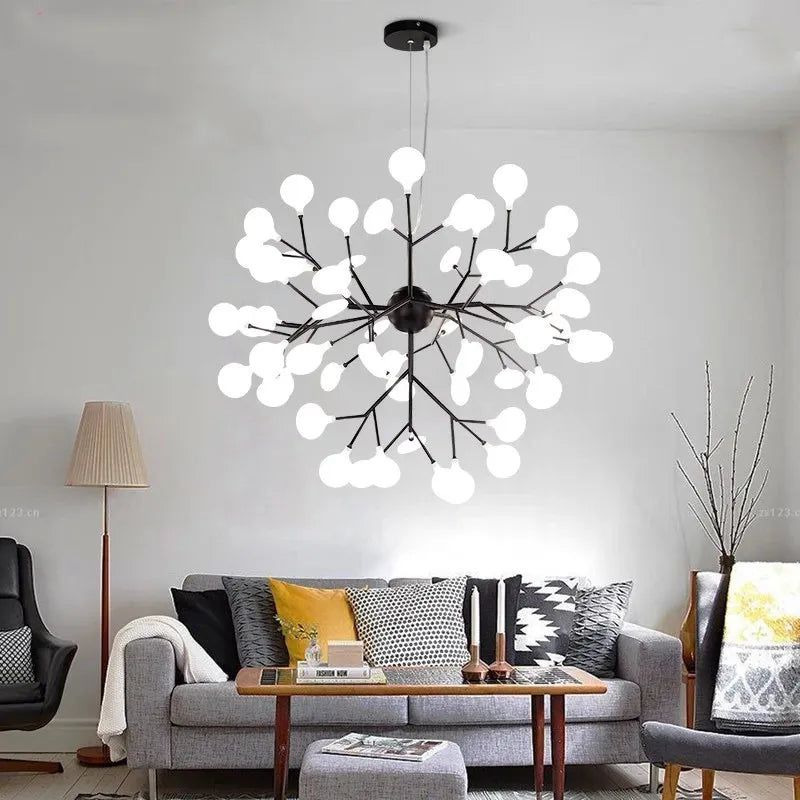 Lustre scintillant à pendentifs LED Firefly